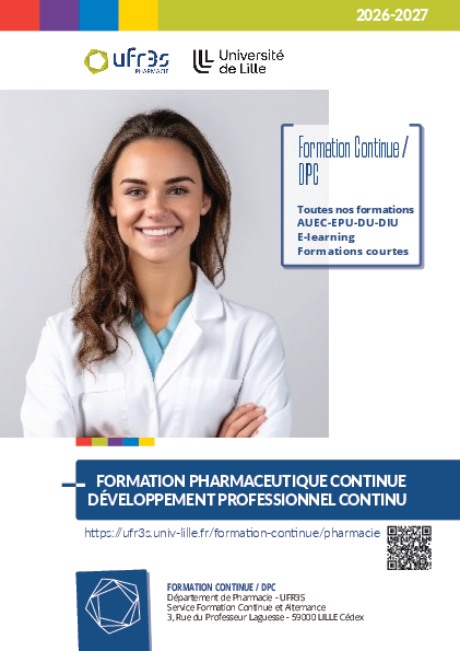 Lien vers la plaquette pdf de formation continue de pharmacie