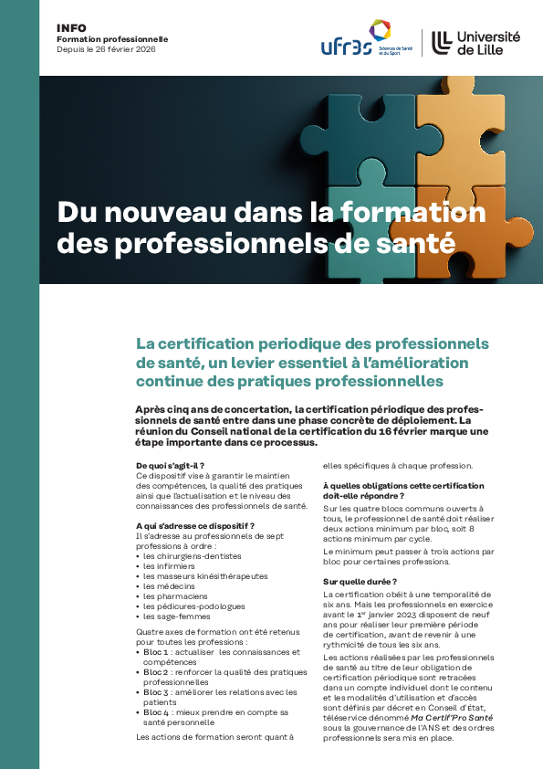 Plaquette de la certification périodique