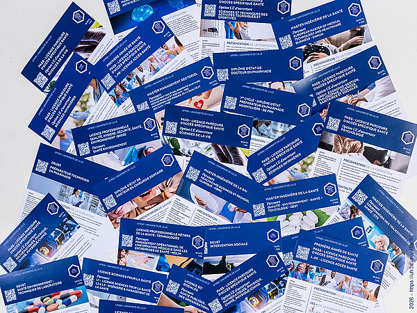 Photo représentant un patchwork de plaquettes de formations UFR3S