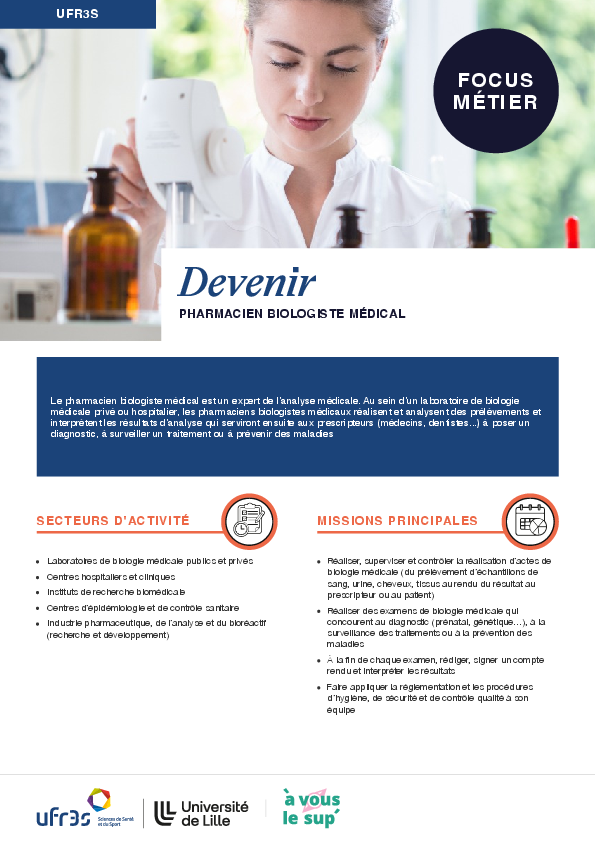 Devenir pharmacien biologiste médical