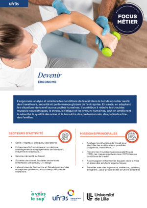 Fiche métier : Devenir ergonome