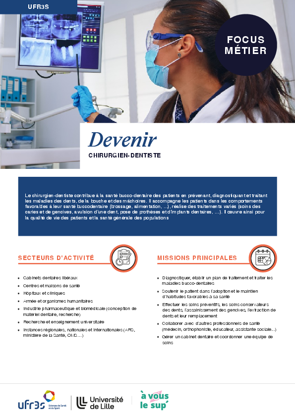 Fiche métier : Devenir chirurgien-dentiste