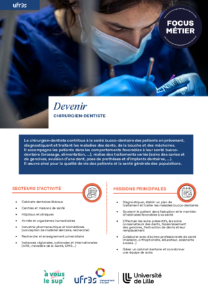 Fiche métier : Devenir chirurgien-dentiste