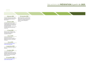 Nos actions de préventions 2025