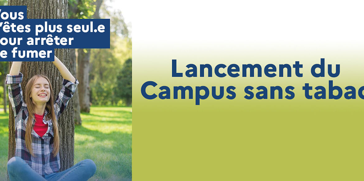 Photo de l'affiche du lancement du Campus sans tabac