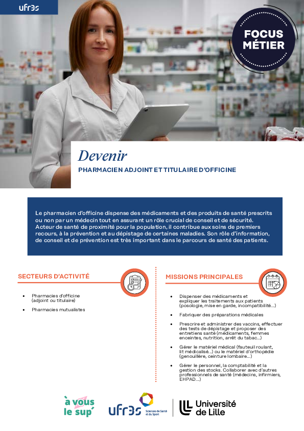 Devenir pharmacien adjoint et titulaire d’officine